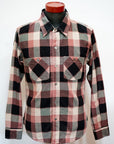 DELUXEWARE (デラックスウエア)　長袖シャツ　LV-31　"50s CHECK PATTERN"　レッド