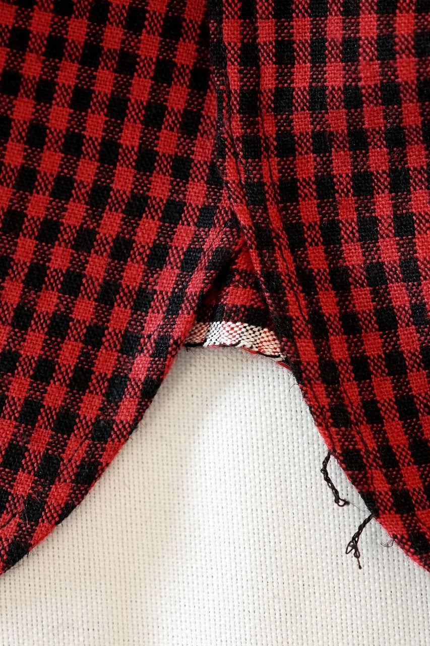 WARE HOUSE (ウエアハウス)　半袖ワークシャツ　3056　"SHORT SLEEVE CHECK WORK SHIRTS"　A柄 (ギンガムチェック) レッド