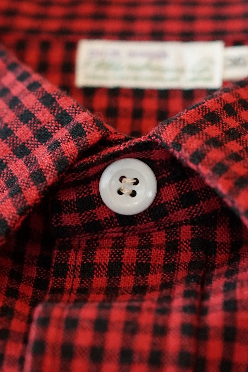 WARE HOUSE (ウエアハウス)　半袖ワークシャツ　3056　"SHORT SLEEVE CHECK WORK SHIRTS"　A柄 (ギンガムチェック) レッド