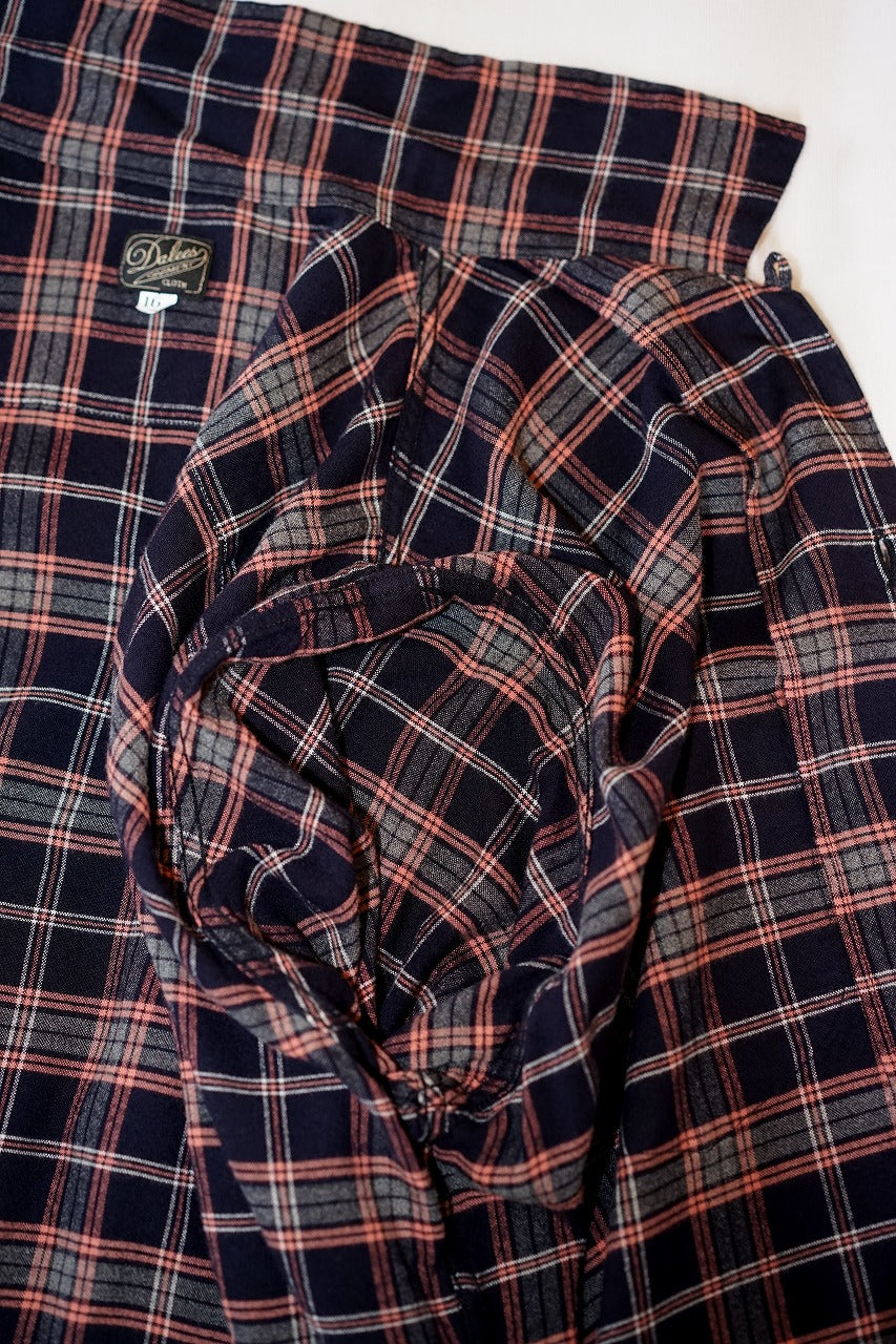 DALEE'S (ダリーズ)　半袖シャツ　"Huco.S"　...1910s RAYON SHIRT　ネイビーオレンジ