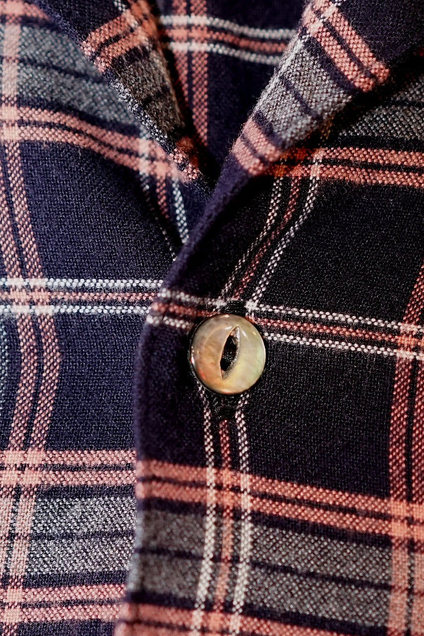 DALEE'S (ダリーズ)　半袖シャツ　"Huco.S"　...1910s RAYON SHIRT　ネイビーオレンジ