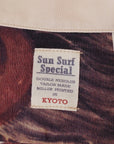 SUN SURF Special Edition (サンサーフ・スペシャルエディション)　半袖ハワイアンシャツ　SS39481　"BATTLE MASK"　オフホワイト