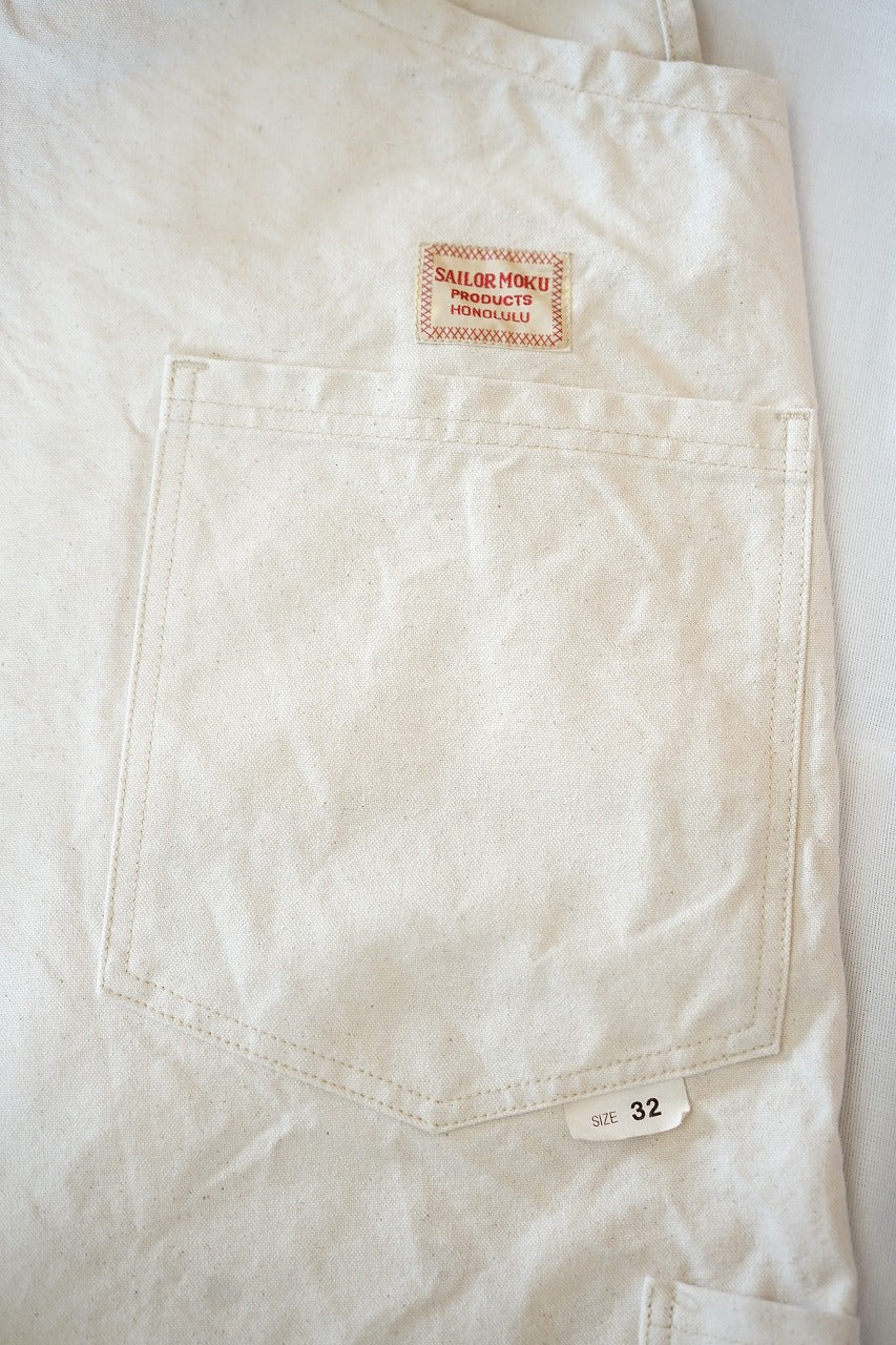 SAILOR MOKU PRODUCTS (セイラー・モク・プロダクツ)　コットンダック・オーバーオール　SM42523　"10oz. COTTON DUCK OVERALLS"　オフホワイト