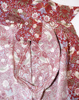 ADJUSTABLE COSTUME (アジャスタブルコスチューム)　半袖オープンカラーシャツ　AS-088　"William Morris Strawberry Thief"　ワイン