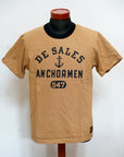 DELUXEWARE (デラックスウエア)　半袖Tシャツ　DXTS-2503　"ANCHOR"　オールドゴールド
