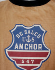 DELUXEWARE (デラックスウエア)　半袖Tシャツ　DXTS-2503　"ANCHOR"　オールドゴールド