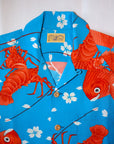 SUN SURF Special Edition (サンサーフ・スペシャルエディション)　半袖ハワイアンシャツ　SS39483　"SYMBOL OF GOOD LUCK"　ブルー