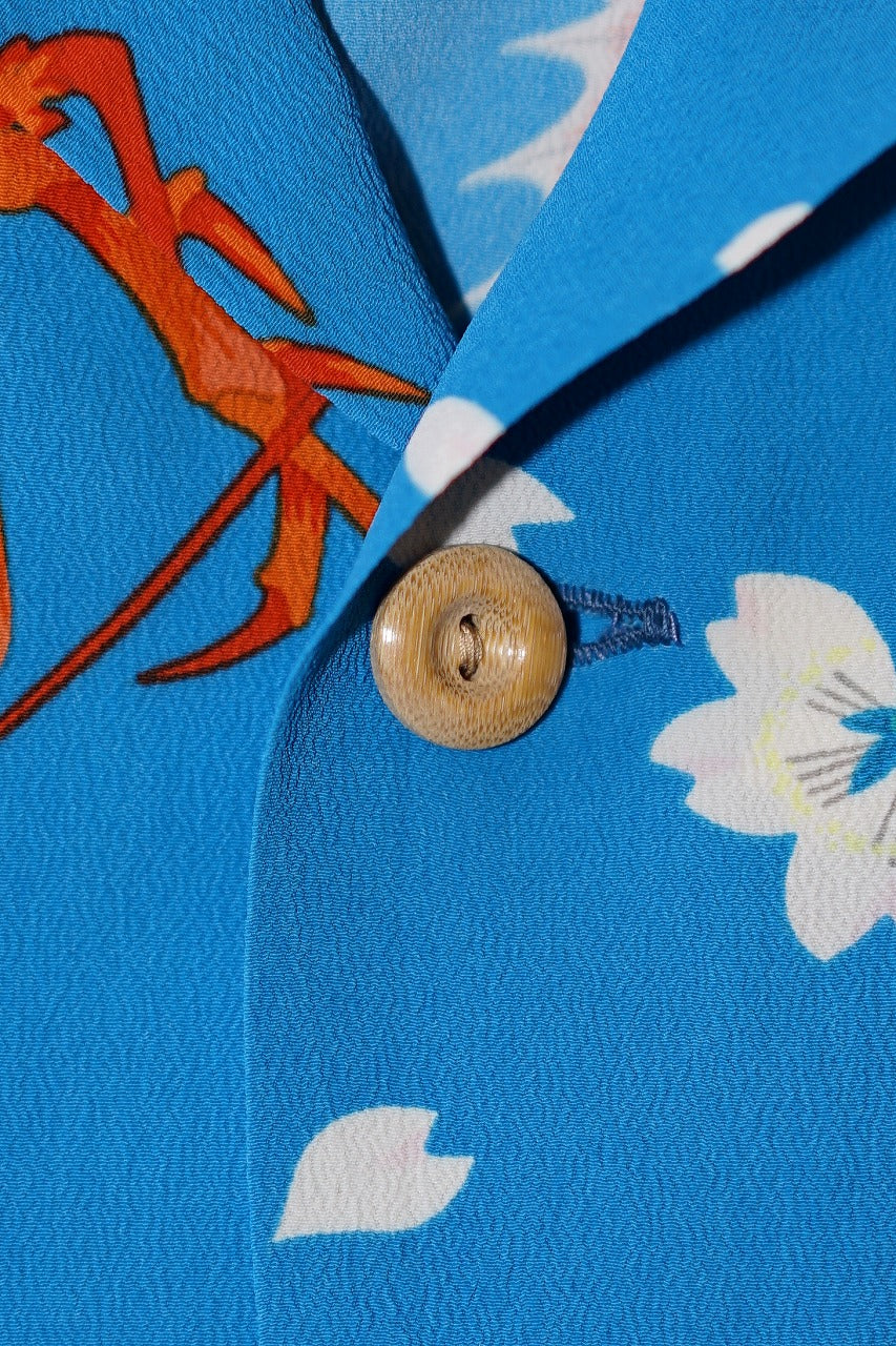 SUN SURF Special Edition (サンサーフ・スペシャルエディション)　半袖ハワイアンシャツ　SS39483　"SYMBOL OF GOOD LUCK"　ブルー