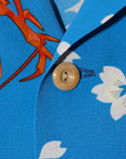 SUN SURF Special Edition (サンサーフ・スペシャルエディション)　半袖ハワイアンシャツ　SS39483　"SYMBOL OF GOOD LUCK"　ブルー