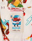 SUN SURF (サンサーフ)　半袖オープンシャツ　SS39537　"TRIP TO HAWAII" by 柳原良平 with MOOKIE　オフホワイト