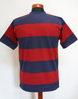 WARE HOUSE (ウエアハウス)　半袖4インチボーダーTシャツ　4108　ネイビー×ボルドー