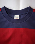 WARE HOUSE (ウエアハウス)　半袖4インチボーダーTシャツ　4108　ネイビー×ボルドー
