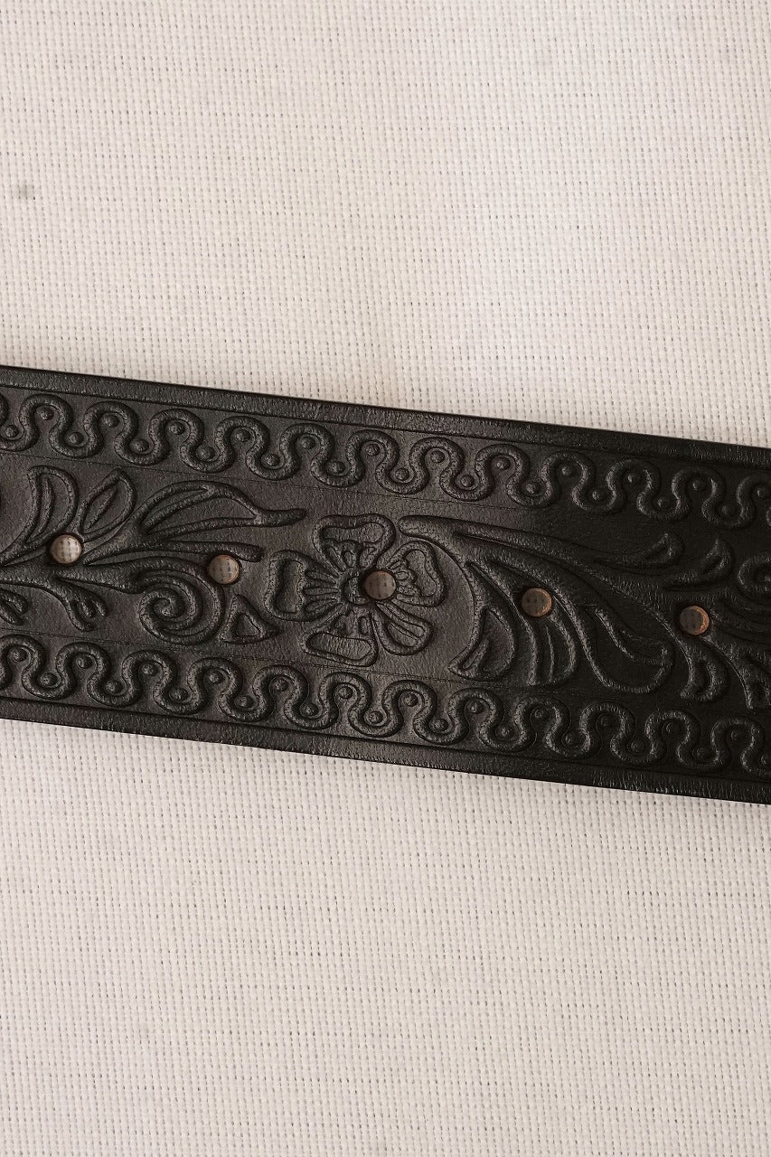 Dapper's(ダッパーズ) × ACE WESTERN BELTS(エースウエスタンベルト)　スタッズベルト　1792　"GO From Tokyo Design Studs Belt"　ブラック