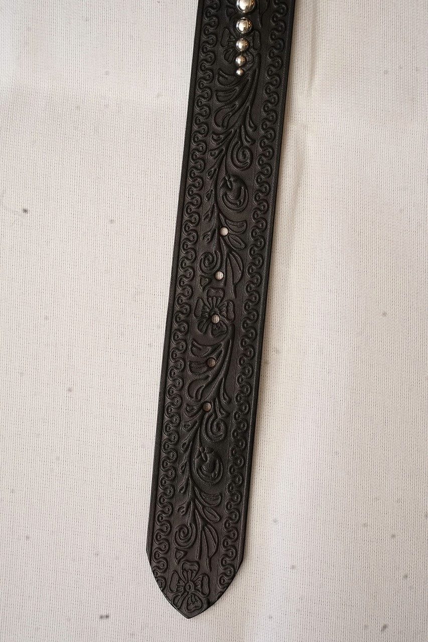 Dapper's(ダッパーズ) × ACE WESTERN BELTS(エースウエスタンベルト)　スタッズベルト　1792　"GO From Tokyo Design Studs Belt"　ブラック
