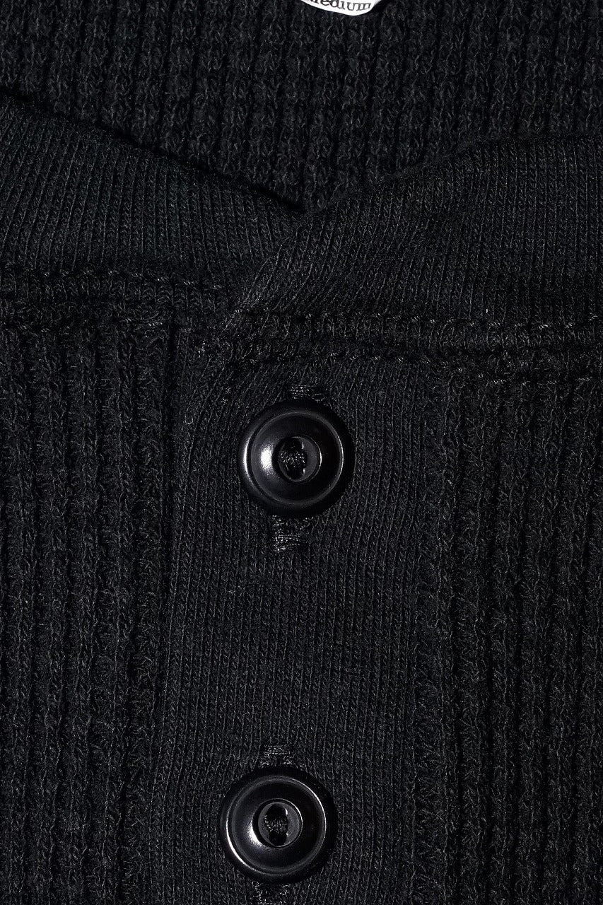 DALEE'S (ダリーズ)　長袖サーマルTシャツ　2230HT　...1930s WAFFLE HENLY THERMAL　ブラック