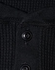 DALEE'S (ダリーズ)　長袖サーマルTシャツ　2230HT　...1930s WAFFLE HENLY THERMAL　ブラック