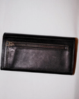 Dapper's (ダッパーズ)　ダブルフラップウォレット　1794　"Horsehide Double Flap Wallet"　ブラック (ブラウンベース)