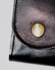 Dapper's (ダッパーズ)　ダブルフラップウォレット　1794　"Horsehide Double Flap Wallet"　ブラック (ブラウンベース)