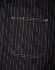 SUGAR CANE (シュガーケーン)　ブラックウォバッシュ・ワークシャツ　SC29585　"8.5oz. BLACK WABASH STRIPE WORK SHIRT"　ブラック
