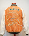 TAILOR TOYO (テーラー東洋)　リバーシブル別珍スカジャン　TT15792　ブラック "POLAR BEAR" × オレンジ/オフ "ALASKA MAP"