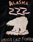 TAILOR TOYO (テーラー東洋)　リバーシブル別珍スカジャン　TT15792　ブラック "POLAR BEAR" × オレンジ/オフ "ALASKA MAP"