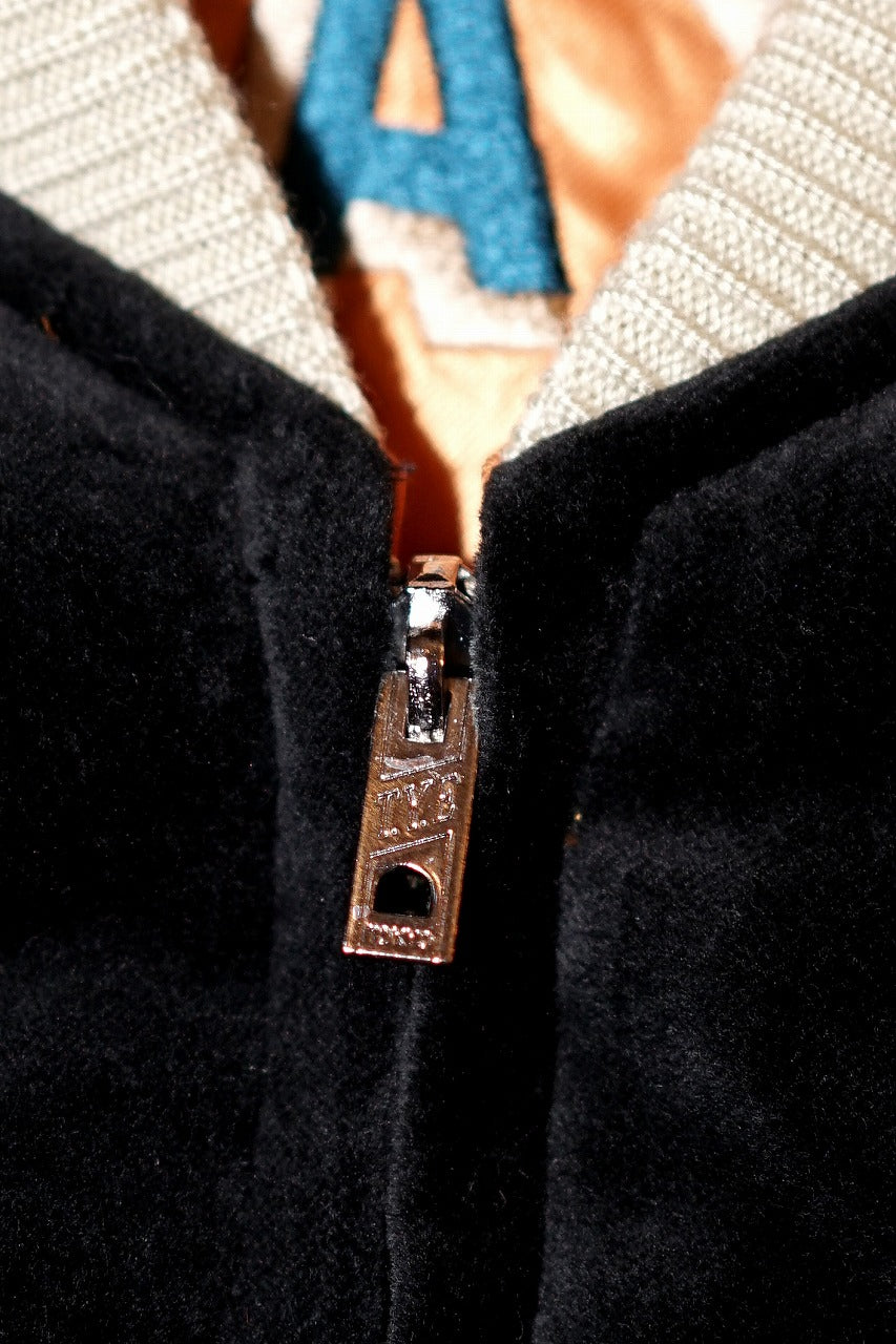 TAILOR TOYO (テーラー東洋)　リバーシブル別珍スカジャン　TT15792　ブラック "POLAR BEAR" × オレンジ/オフ "ALASKA MAP"