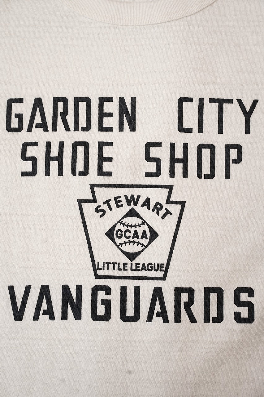 WARE HOUSE (ウエアハウス)　7分袖ベースボールTシャツ　4800　"GARDEN CITY"　クリーム×ボルドー