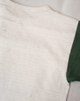 WARE HOUSE (ウエアハウス)　7分袖ベースボールTシャツ　4800　"GARDEN CITY"　クリーム×L.グリーン