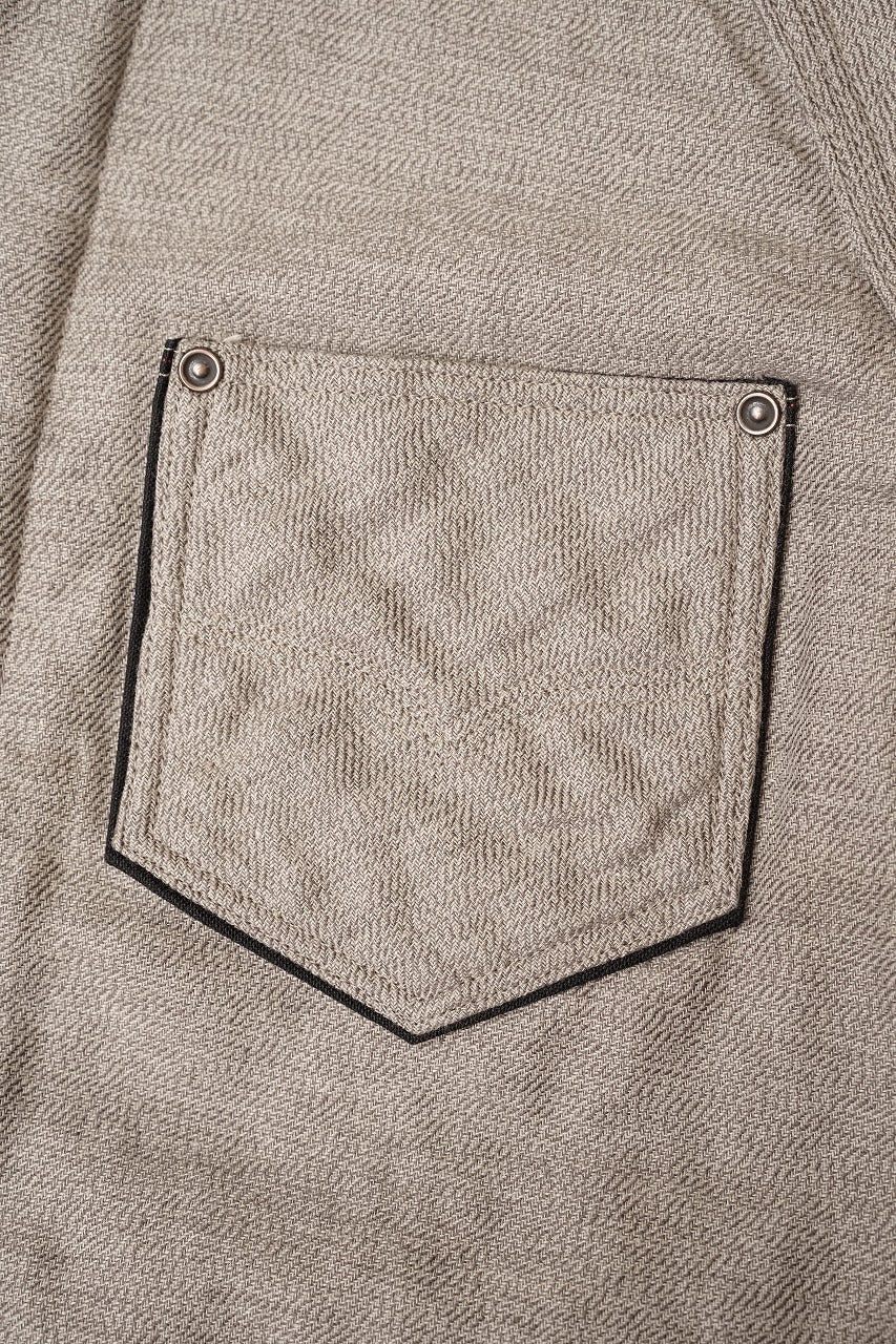 DELUXE WARE (デラックスウエア)　ネルシャツ　7649C　"40S NATIVE BORDER"　グレー