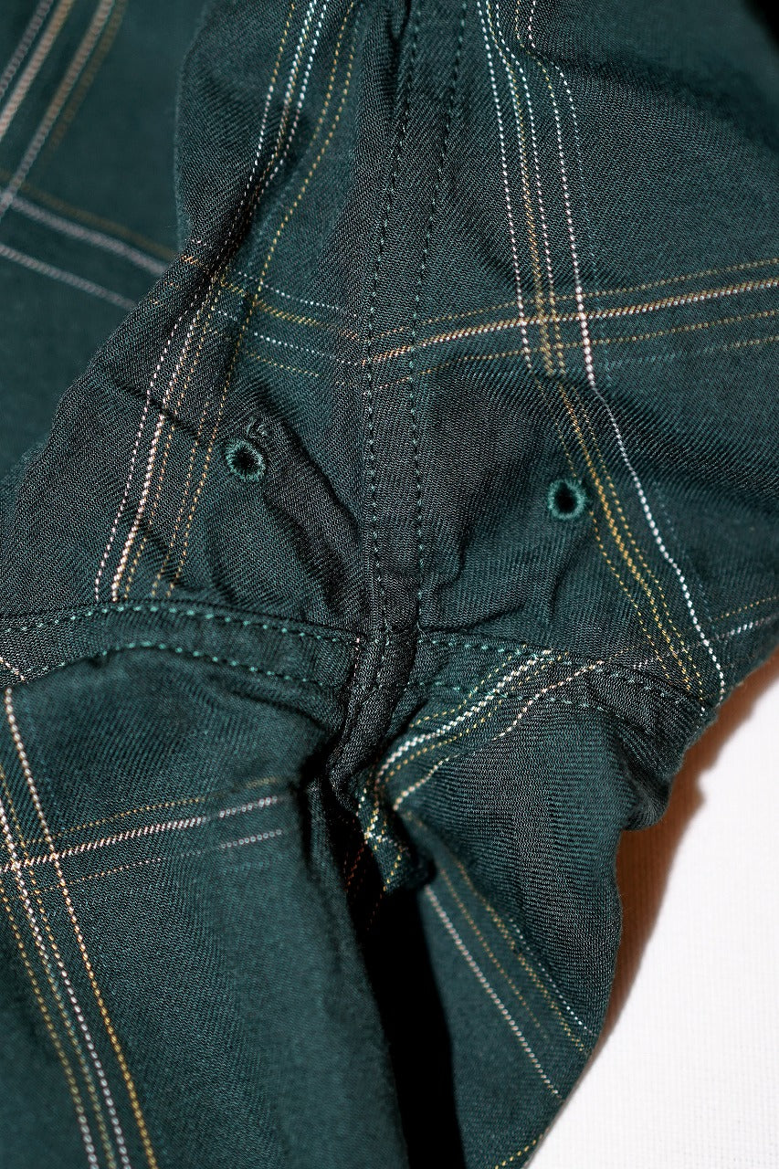 SUGAR CANE (シュガーケーン)　レーヨンコットン・スポーツジャケット　SC15842　"RAYON COTTON GABARDINE CHECK SPORTS JACKET"　グリーン