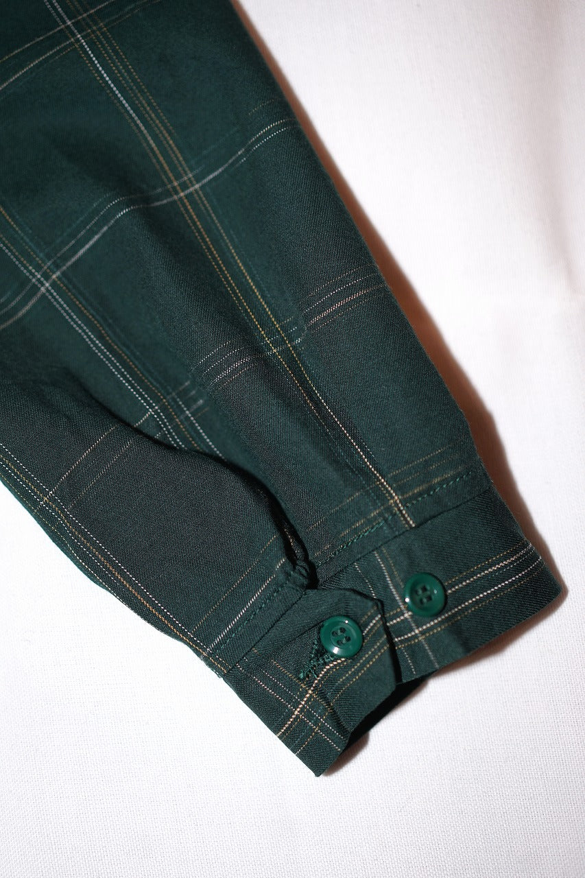 SUGAR CANE (シュガーケーン)　レーヨンコットン・スポーツジャケット　SC15842　"RAYON COTTON GABARDINE CHECK SPORTS JACKET"　グリーン