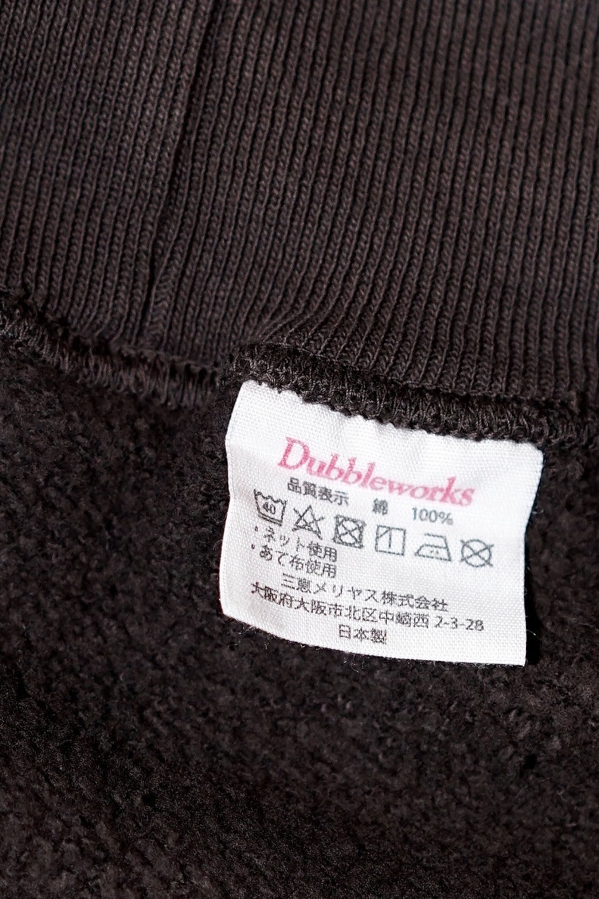 DUBBLE WORKS (ダブルワークス)　吊編み後付けパーカー　86018　"LOOP WHEEL AFTER HOOD SWEATSHIRT"　スミクロ