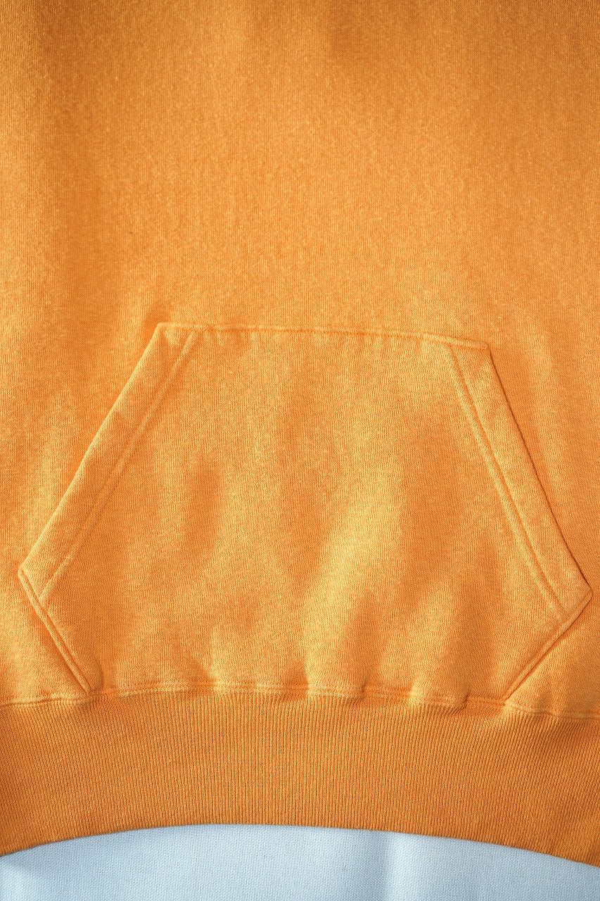 DUBBLE WORKS (ダブルワークス)　吊編み後付けパーカー　86018　"LOOP WHEEL AFTER HOOD SWEATSHIRT"　フェードオレンジ