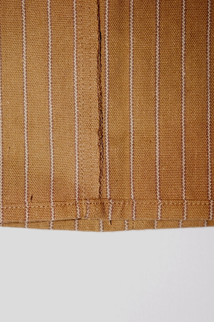 WARE HOUSE (ウエアハウス)　ブラウンダックパンツ　1229　"1900 4POCKET HEAVY LEATHER BOUND OVERALL"　ダックストライプ・ノンウォッシュ