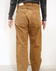 WARE HOUSE (ウエアハウス)　ブラウンダックパンツ　1229　"1900 4POCKET HEAVY LEATHER BOUND OVERALL"　ダックストライプ・ノンウォッシュ
