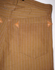 WARE HOUSE (ウエアハウス)　ブラウンダックパンツ　1229　"1900 4POCKET HEAVY LEATHER BOUND OVERALL"　ダックストライプ・ノンウォッシュ