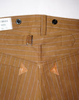 WARE HOUSE (ウエアハウス)　ブラウンダックパンツ　1229　"1900 4POCKET HEAVY LEATHER BOUND OVERALL"　ダックストライプ・ノンウォッシュ