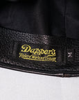 Dapper's (ダッパーズ)　レザーキャスケット　1820　"40’s Style Classic Horsehide Leather Casquette"　R.ブラック (ブラウンベース)
