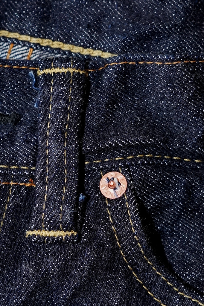 SUGAR CANE (シュガーケーン)　ジーンズ　SC42025　"13oz. DENIM WAIST OVERALLS 2025 MODEL (WIDE LEG)"　インディゴ・ワンウォッシュ