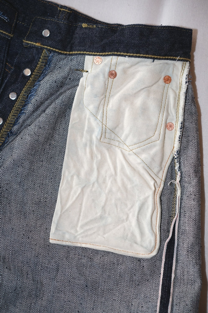 SUGAR CANE (シュガーケーン)　ジーンズ　SC42025　"13oz. DENIM WAIST OVERALLS 2025 MODEL (WIDE LEG)"　インディゴ・ワンウォッシュ