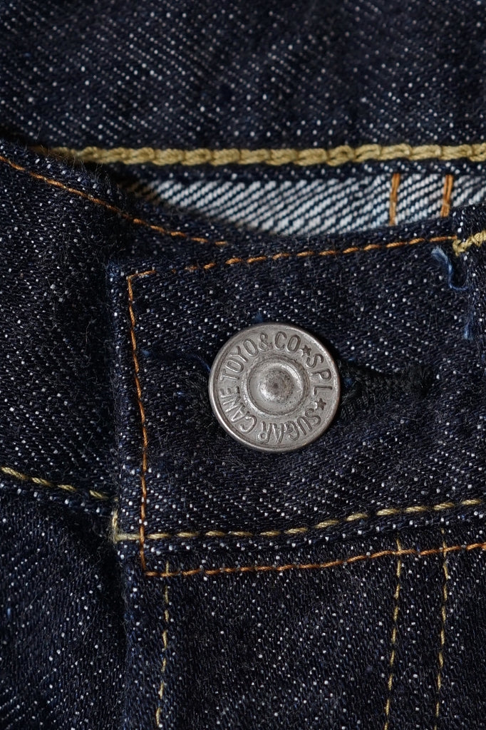 SUGAR CANE (シュガーケーン)　ジーンズ　SC42025　"13oz. DENIM WAIST OVERALLS 2025 MODEL (WIDE LEG)"　インディゴ・ワンウォッシュ
