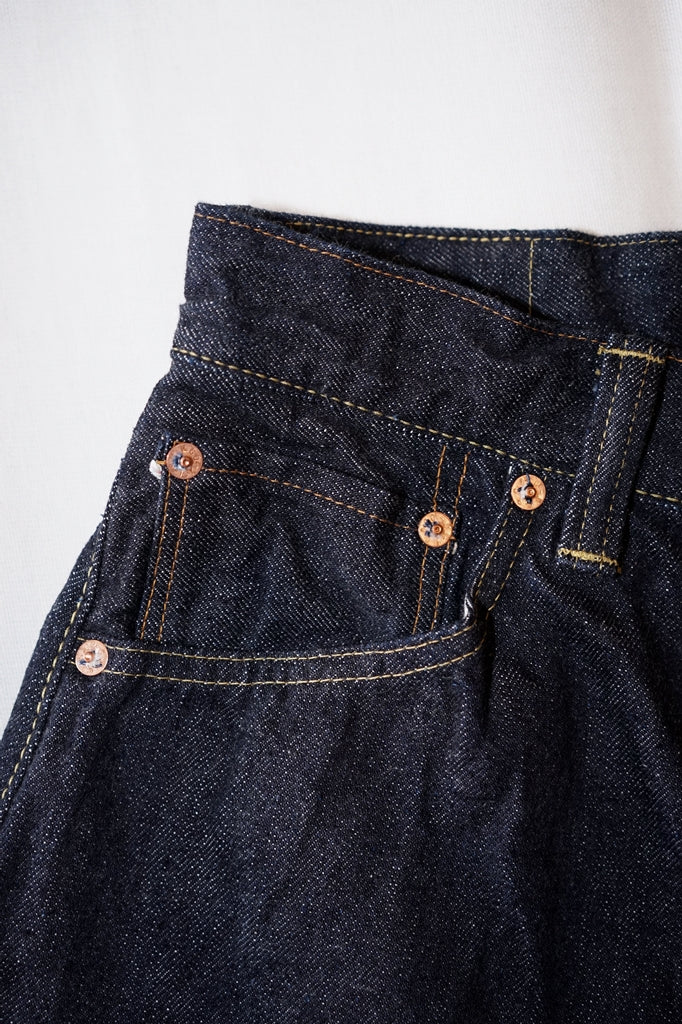 SUGAR CANE (シュガーケーン)　ジーンズ　SC42025　"13oz. DENIM WAIST OVERALLS 2025 MODEL (WIDE LEG)"　インディゴ・ワンウォッシュ