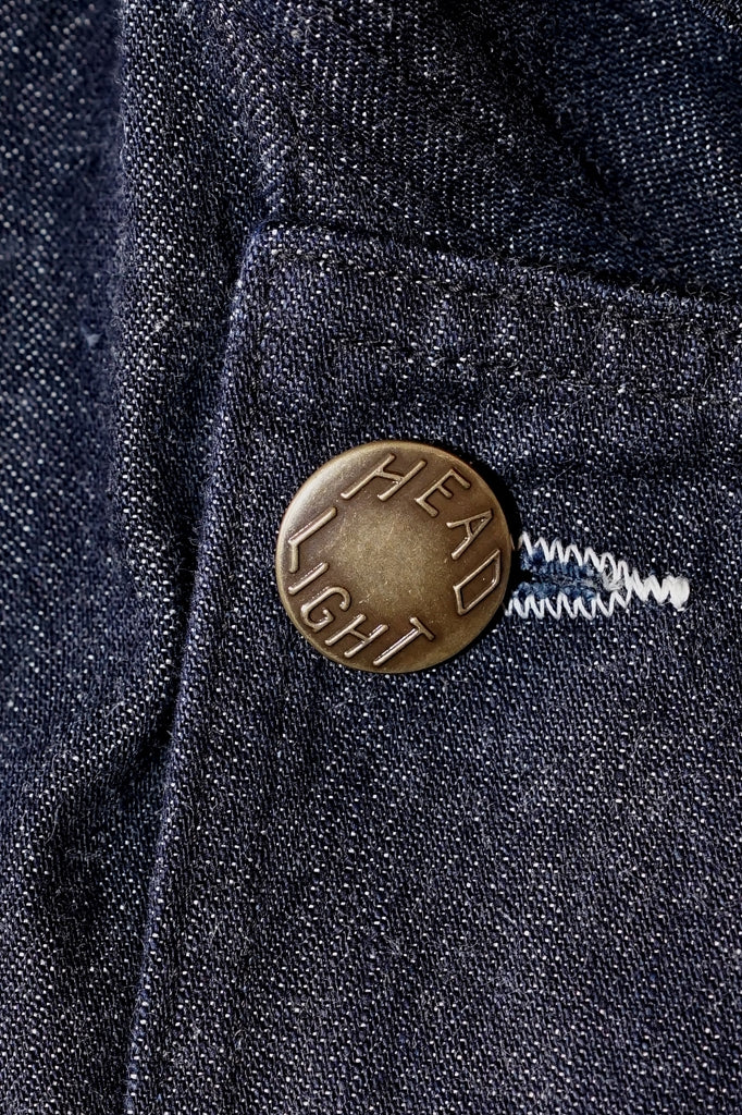 HEAD LIGHT (ヘッドライト)　デニム・ワークコート　HD15844　"9.5oz. SPECIAL WEAVE DENIM DOUBLE BREASTED COAT"　ワンウォッシュ