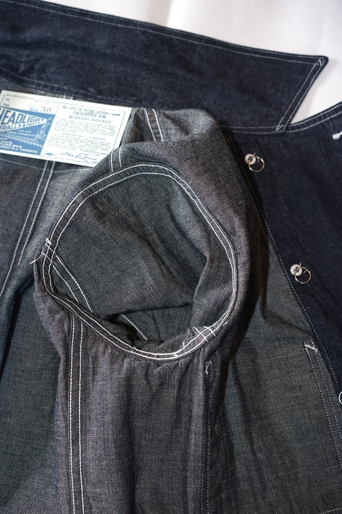 HEAD LIGHT (ヘッドライト)　デニム・ワークコート　HD15844　"9.5oz. SPECIAL WEAVE DENIM DOUBLE BREASTED COAT"　ワンウォッシュ
