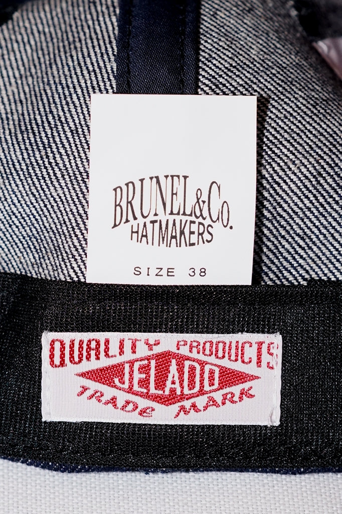 JELADO × BRUNEL＆Co.HATMAKERS　ベースボールキャップ　AB21750　"B.B.CAP"　インディゴ×ブラック