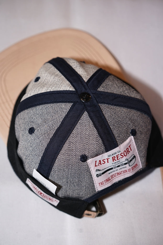 JELADO × BRUNEL＆Co.HATMAKERS　ベースボールキャップ　AB21750　"B.B.CAP"　インディゴ×ナチュラル