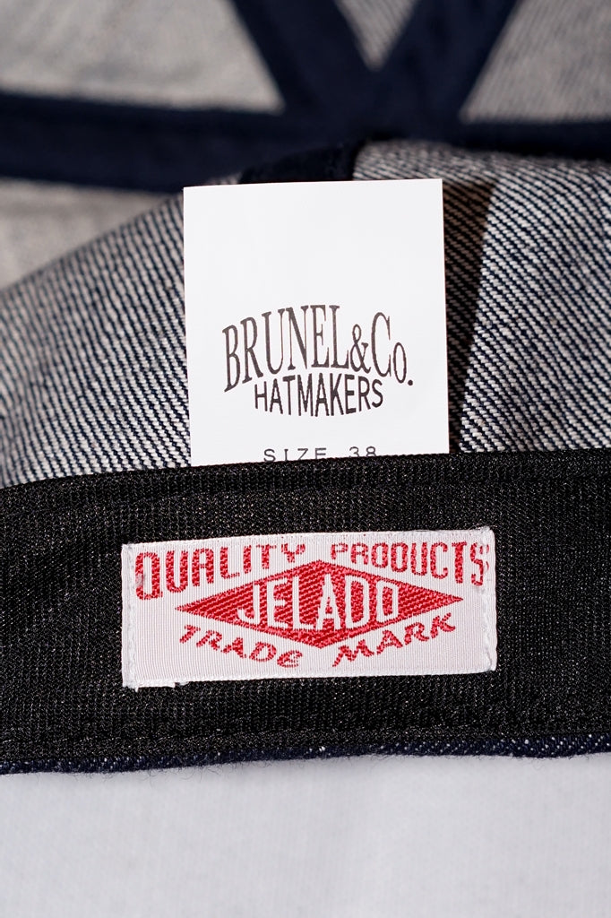 JELADO × BRUNEL＆Co.HATMAKERS　ベースボールキャップ　AB21750　"B.B.CAP"　インディゴ×ナチュラル