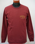 DELUXEWARE (デラックスウエア)　長袖Tシャツ　BRGX-264　"CRIMSON BARTACK"　クリムゾンレッド