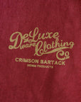 DELUXEWARE (デラックスウエア)　長袖Tシャツ　BRGX-264　"CRIMSON BARTACK"　クリムゾンレッド