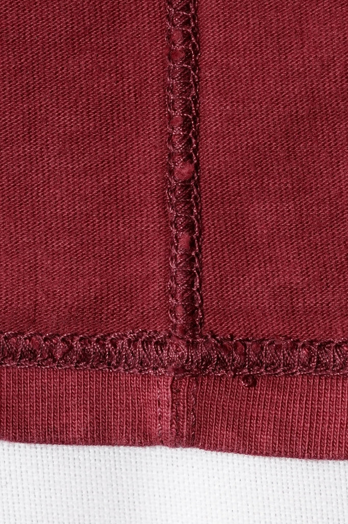 DELUXEWARE (デラックスウエア)　長袖Tシャツ　BRGX-264　"CRIMSON BARTACK"　クリムゾンレッド
